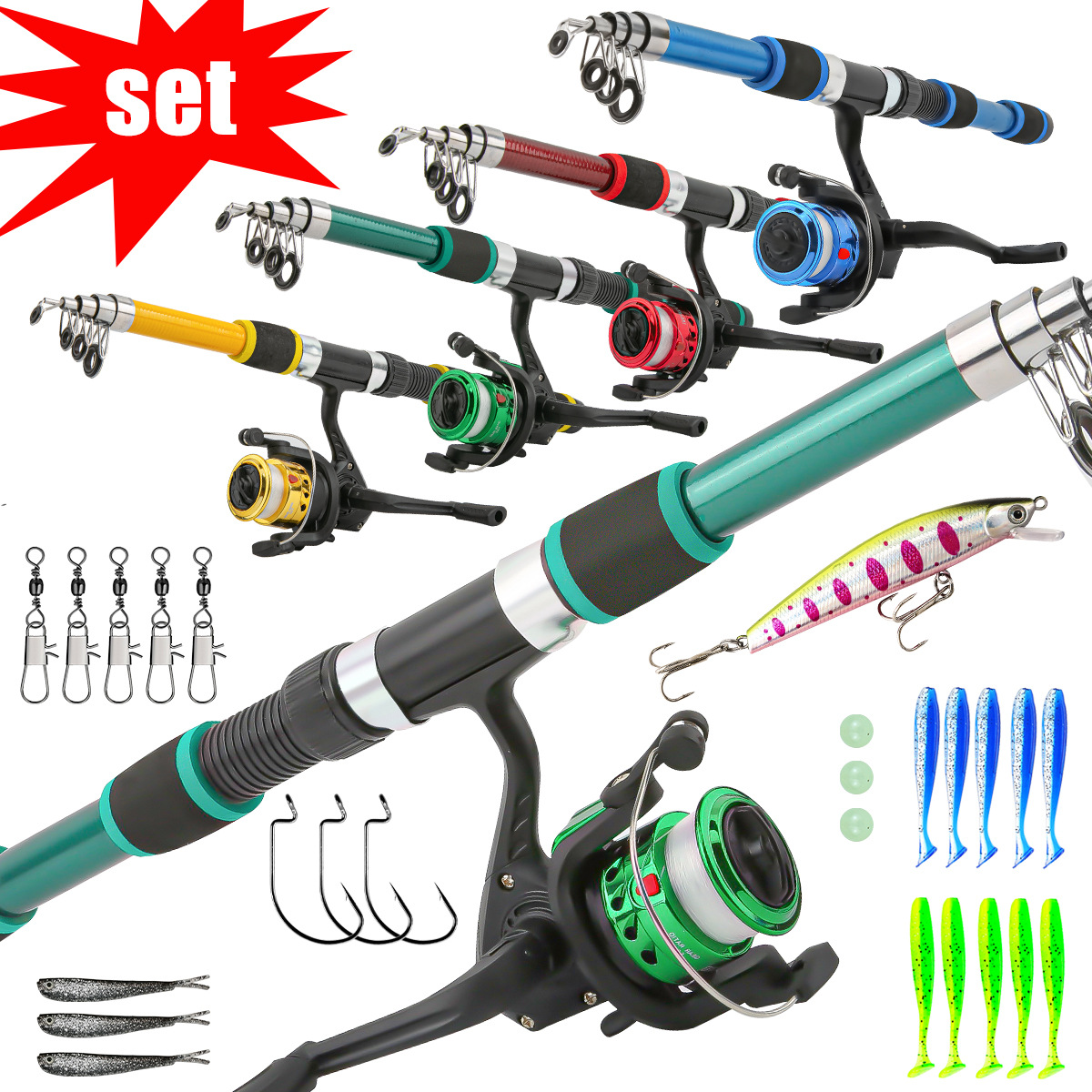 Kids Telescopic Fishing Rod Se - Fishing Boat Fiberglass recension och pris